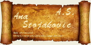 Ana Stojaković vizit kartica